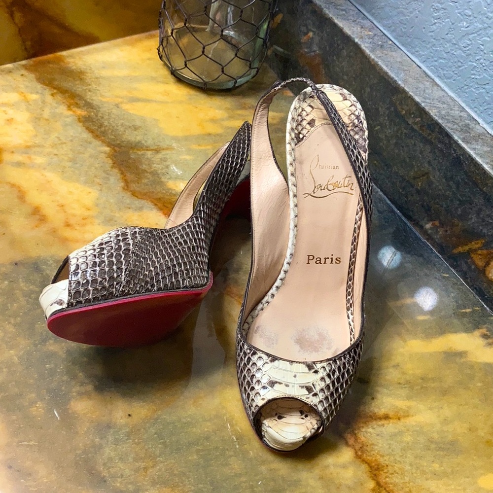 Python Christian Louboutin Heels